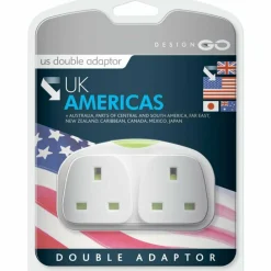 Go Travel Adapter-Stecker<Duo-Reiseadapter England-Amerika weiß