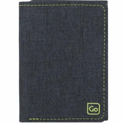 Go Travel Herrengeldbörsen Hochformat|Damengeldbörsen Hochformat<Geldbörse RFID Schutz 8 cm grau