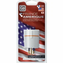 Best Go Travel Reiseadapter Frankreich-Amerika weiß