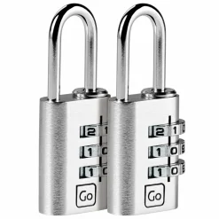 Go Travel Zahlenschlösser<Zahlenschloss-Set 2 tlg. sliber