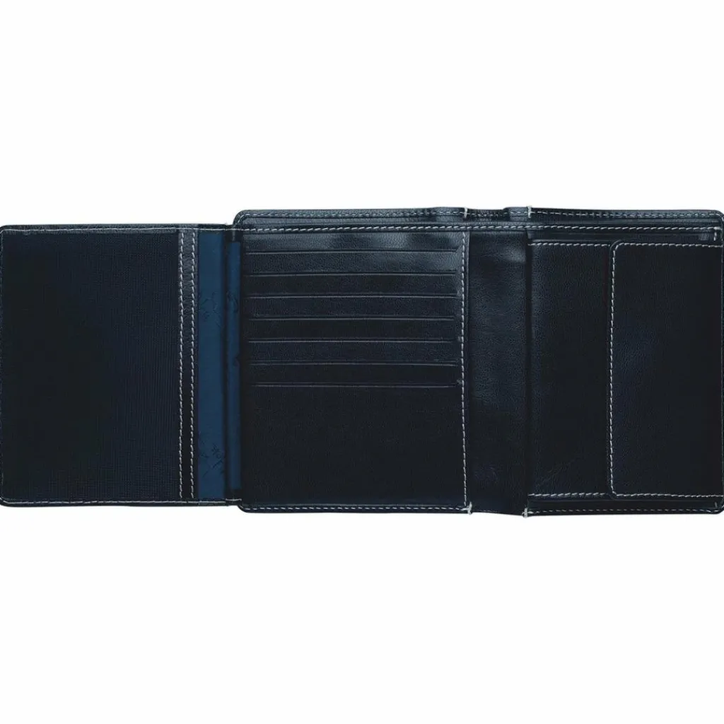 Golden Head Herrengeldbörsen Hochformat<Bari Geldbörse RFID Schutz Leder 10.5 cm navy