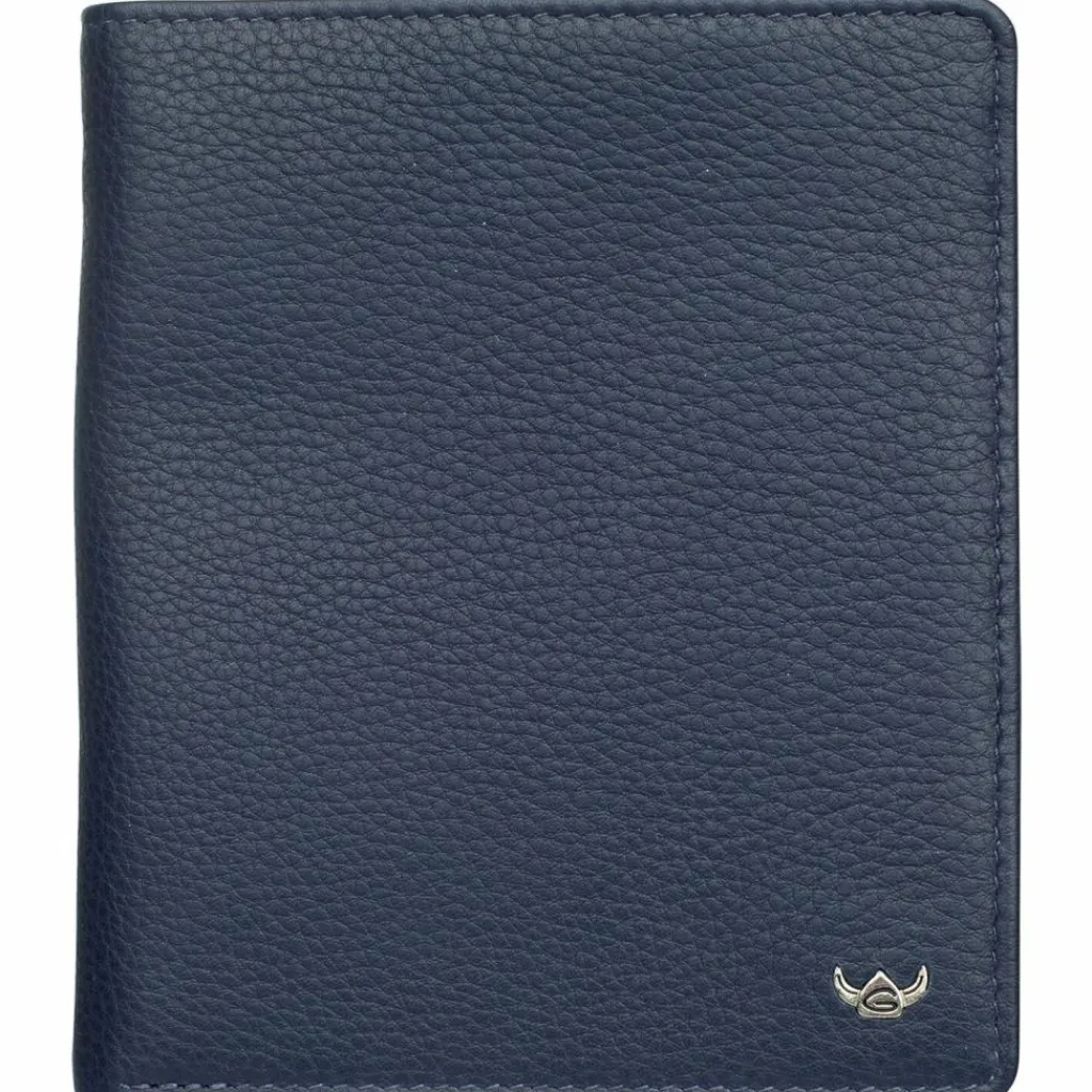 Golden Head Herrengeldbörsen Hochformat<Capri Geldbörse RFID Leder 10,5 cm blau