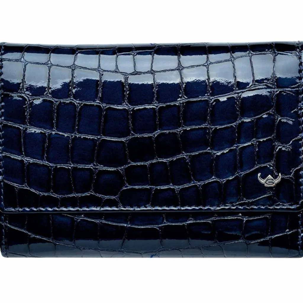 Golden Head Damengeldbörsen Querformat<Cayenne Geldbörse RFID Leder 14 cm nachtblau