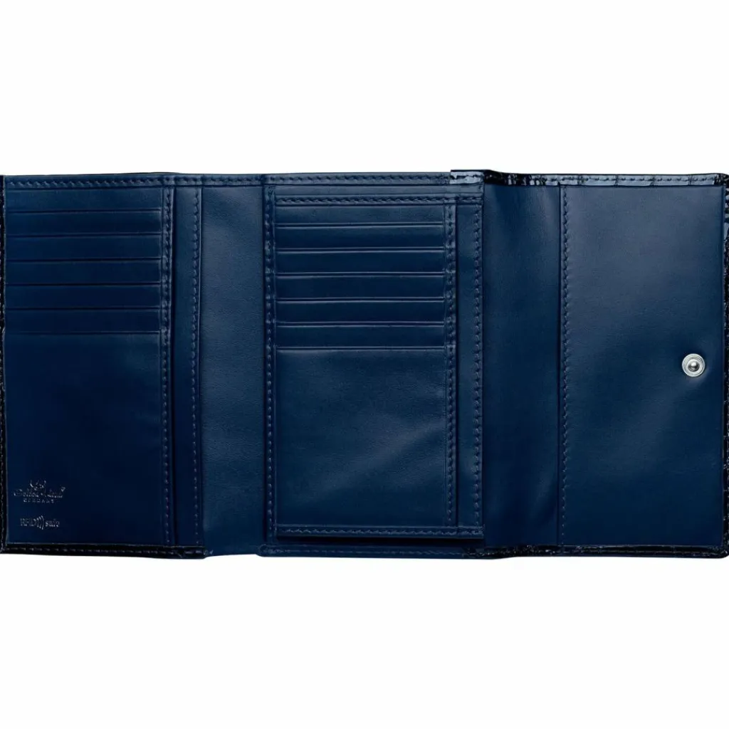 Golden Head Damengeldbörsen Querformat<Cayenne Geldbörse RFID Leder 14 cm nachtblau