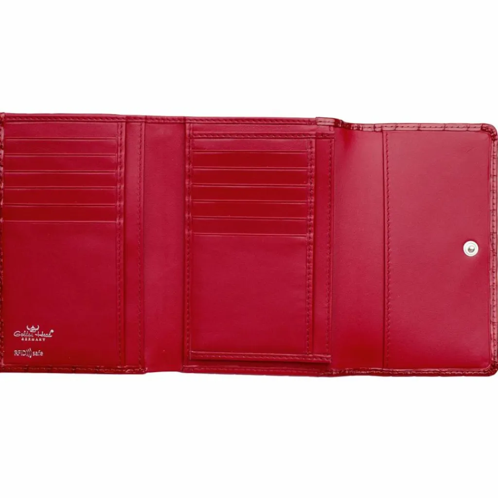 Golden Head Damengeldbörsen Querformat<Cayenne Geldbörse RFID Leder 14 cm kirsche