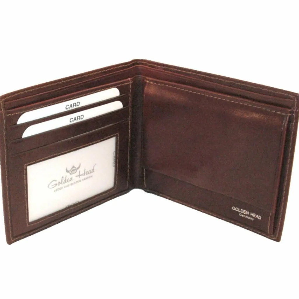 Golden Head Herrengeldbörsen Querformat<Colorado Geldbörse RFID Leder 12,5 cm tabacco
