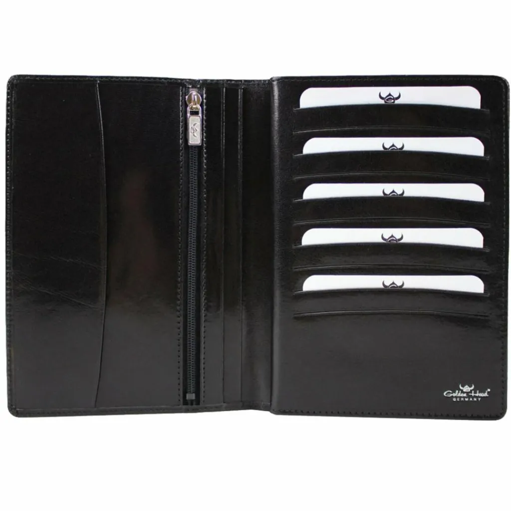 Golden Head Herrengeldbörsen Hochformat<Colorado Geldbörse RFID Leder 11,5 cm schwarz