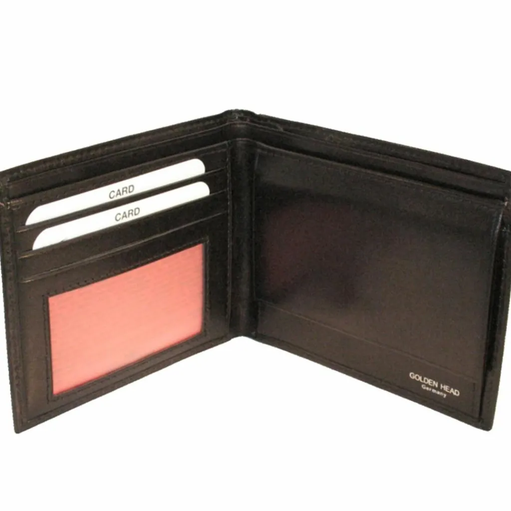 New Golden Head Colorado Geldbörse RFID Leder 12,5 cm schwarz