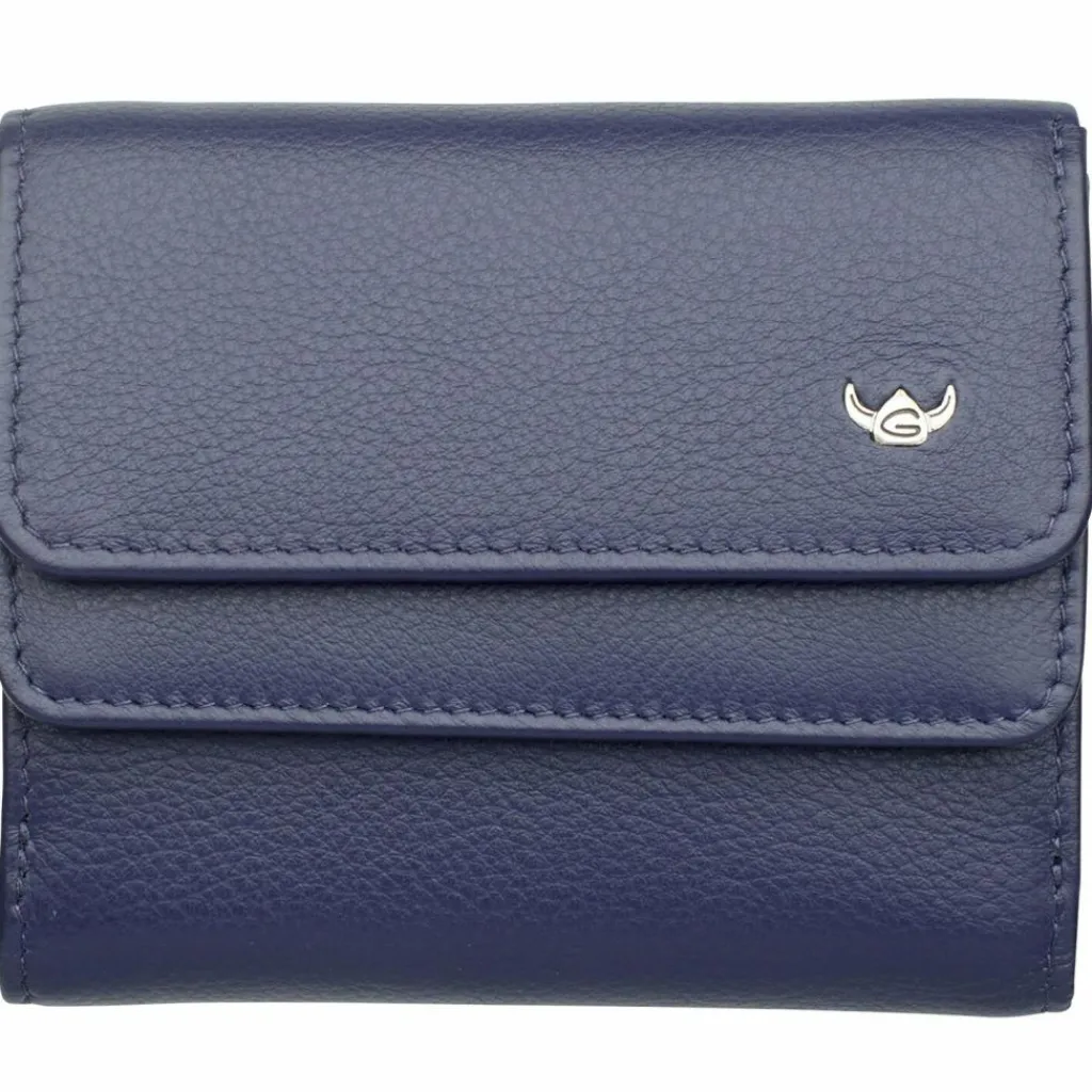 Golden Head Damengeldbörsen Querformat<Madrid Geldbörse RFID Leder 10,5 cm blau