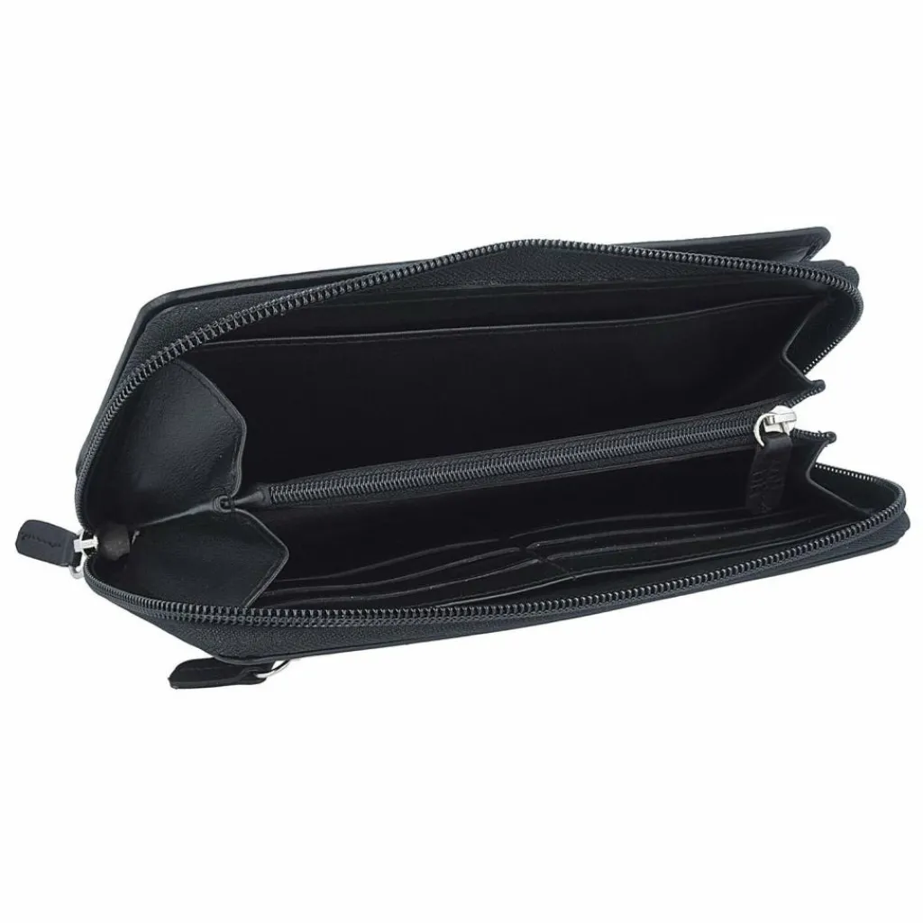 Golden Head Damengeldbörsen Querformat<Polo Geldbörse RFID Leder 19 cm black