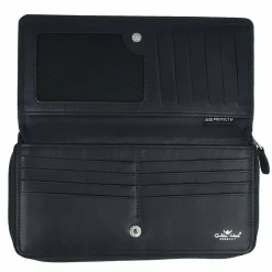 Golden Head Damengeldbörsen Querformat<Polo Geldbörse RFID Leder 19 cm black