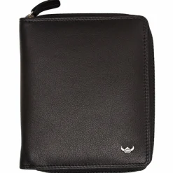 Golden Head Damengeldbörsen Hochformat<Polo Geldbörse RFID Leder 10,5 cm schwarz