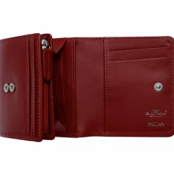 Golden Head Damengeldbörsen Querformat<Polo Geldbörse RFID Schutz Leder 10 cm rot