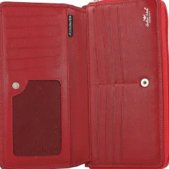 Outlet Golden Head Polo Geldbörse RFID Leder 18,5 cm rot
