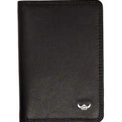 Hot Golden Head Polo Kreditkartenetui RFID Leder 7 cm schwarz