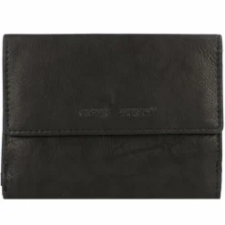 Greenburry Damengeldbörsen Querformat<Basic Geldbörse RFID Leder 13 cm black