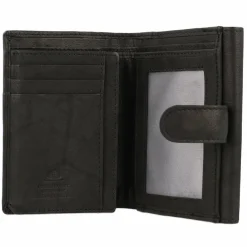 Greenburry Damengeldbörsen Querformat<Basic Geldbörse RFID Leder 13 cm black