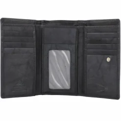 Greenburry Damengeldbörsen Querformat<Basic Geldbörse RFID Leder 14 cm nightblue