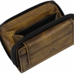 Damen Greenburry Destressed Geldbörse RFID Schutz Leder 13.5 cm