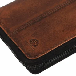 Greenburry Destressed Geldbörse RFID Schutz Leder 13 cm rusty orange
