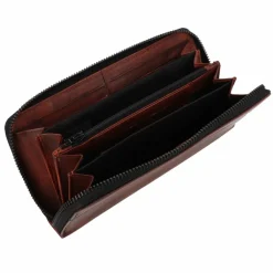 Greenburry Damengeldbörsen Querformat<Destressed Geldbörse RFID Schutz Leder 19 cm rusty orange