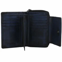 New Greenburry Destressed Geldbörse RFID Schutz Leder 13.5 cm navy blue