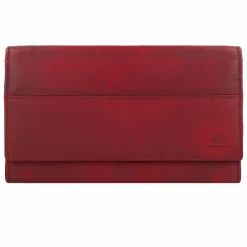 Online Greenburry Destressed Geldbörse RFID Schutz Leder 18.5 cm deep red