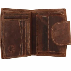 New Greenburry Geldbörse Leder 9 cm braun