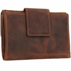 Greenburry Damengeldbörsen Querformat<Geldbörse Leder 14 cm braun
