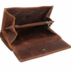 Greenburry Damengeldbörsen Querformat<Geldbörse Leder 14 cm braun