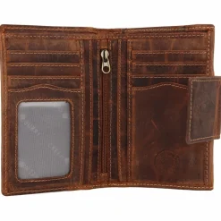 Greenburry Damengeldbörsen Querformat<Geldbörse Leder 14 cm braun