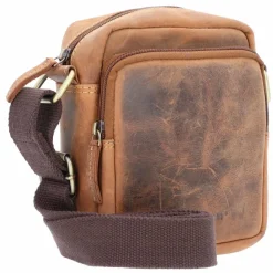 Greenburry Henkeltaschen<High-Class Nappa Henkeltasche Leder 25 cm brown