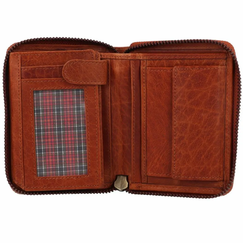 Greenburry Damengeldbörsen Querformat<House of Norway Geldbörse RFID Schutz Leder 10.5 cm natur