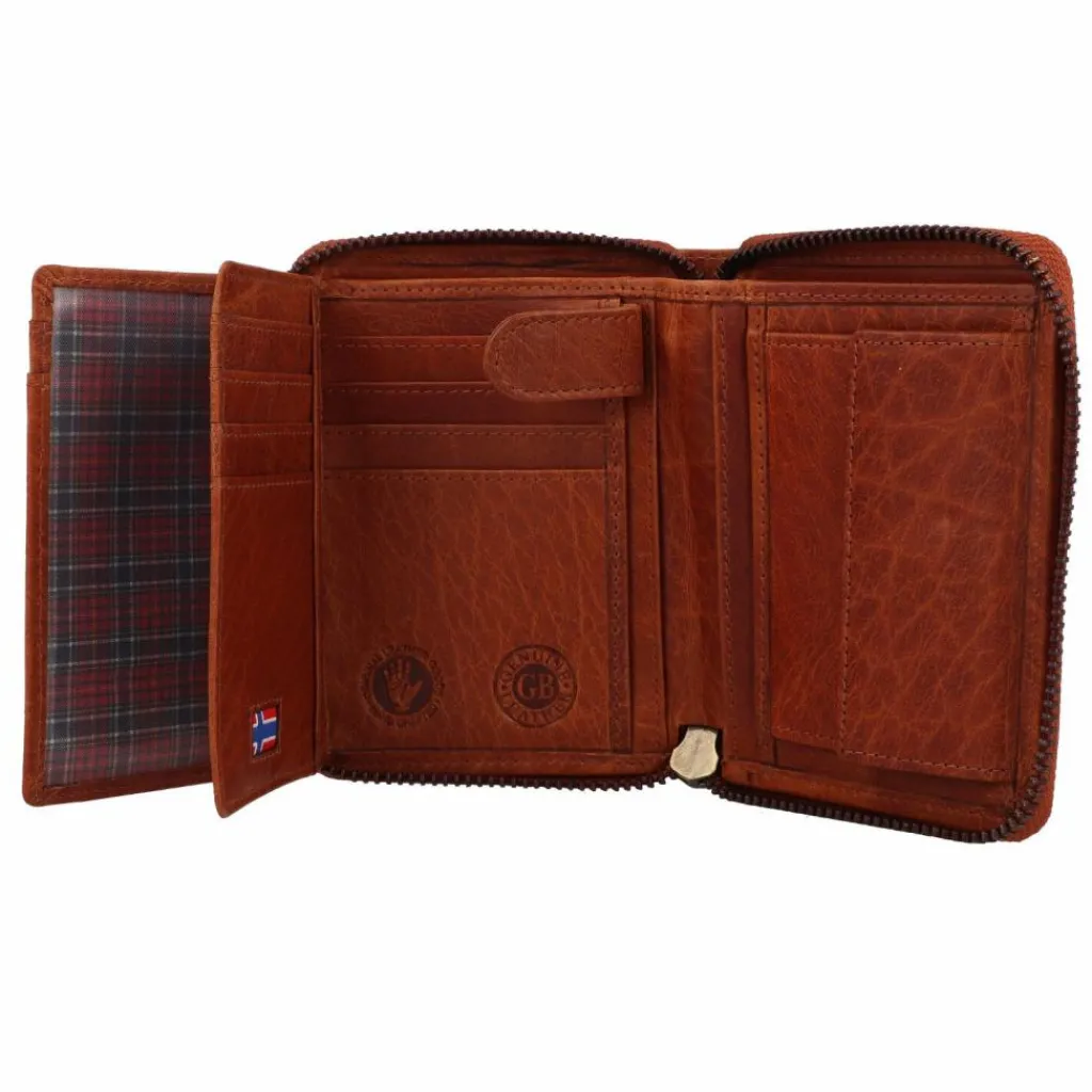 Greenburry Damengeldbörsen Querformat<House of Norway Geldbörse RFID Schutz Leder 10.5 cm natur