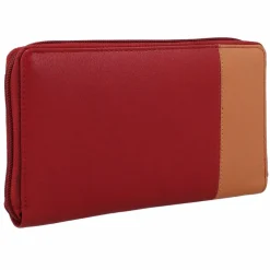 Greenburry Damengeldbörsen Querformat<Nappa Geldbörse RFID Schutz Leder 19.5 cm red-tan