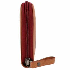 Greenburry Damengeldbörsen Querformat<Nappa Geldbörse RFID Schutz Leder 19.5 cm red-tan