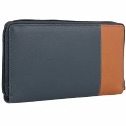 Greenburry Damengeldbörsen Querformat<Nappa Geldbörse RFID Schutz Leder 19.5 cm grey-tan