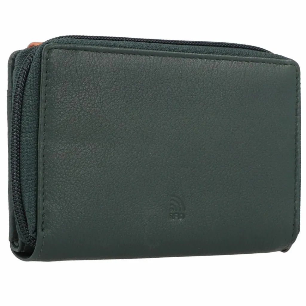 Best Greenburry Nappa Geldbörse RFID Schutz Leder 14 cm green-tan