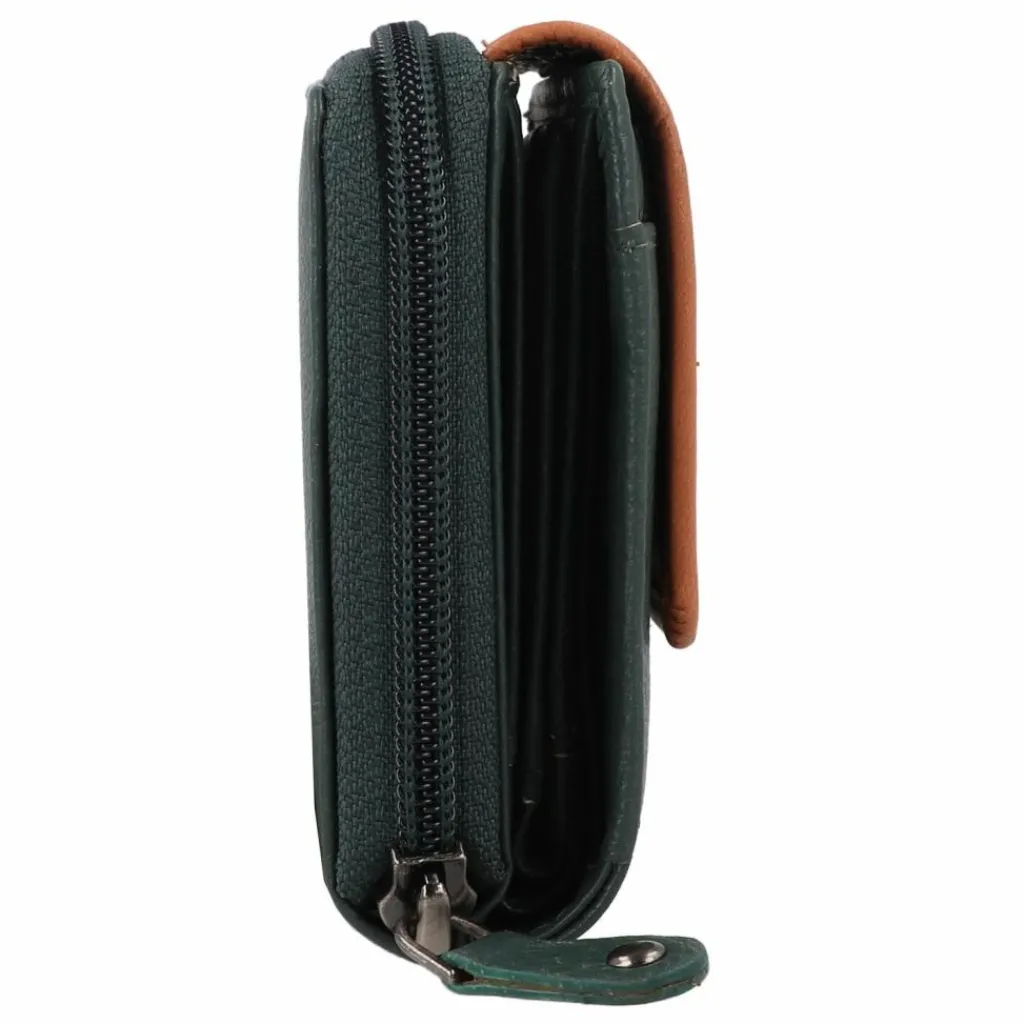 Best Greenburry Nappa Geldbörse RFID Schutz Leder 14 cm green-tan