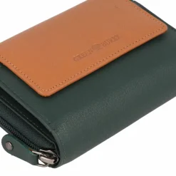 Best Greenburry Nappa Geldbörse RFID Schutz Leder 14 cm green-tan