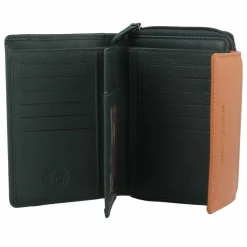 Best Greenburry Nappa Geldbörse RFID Schutz Leder 14 cm green-tan