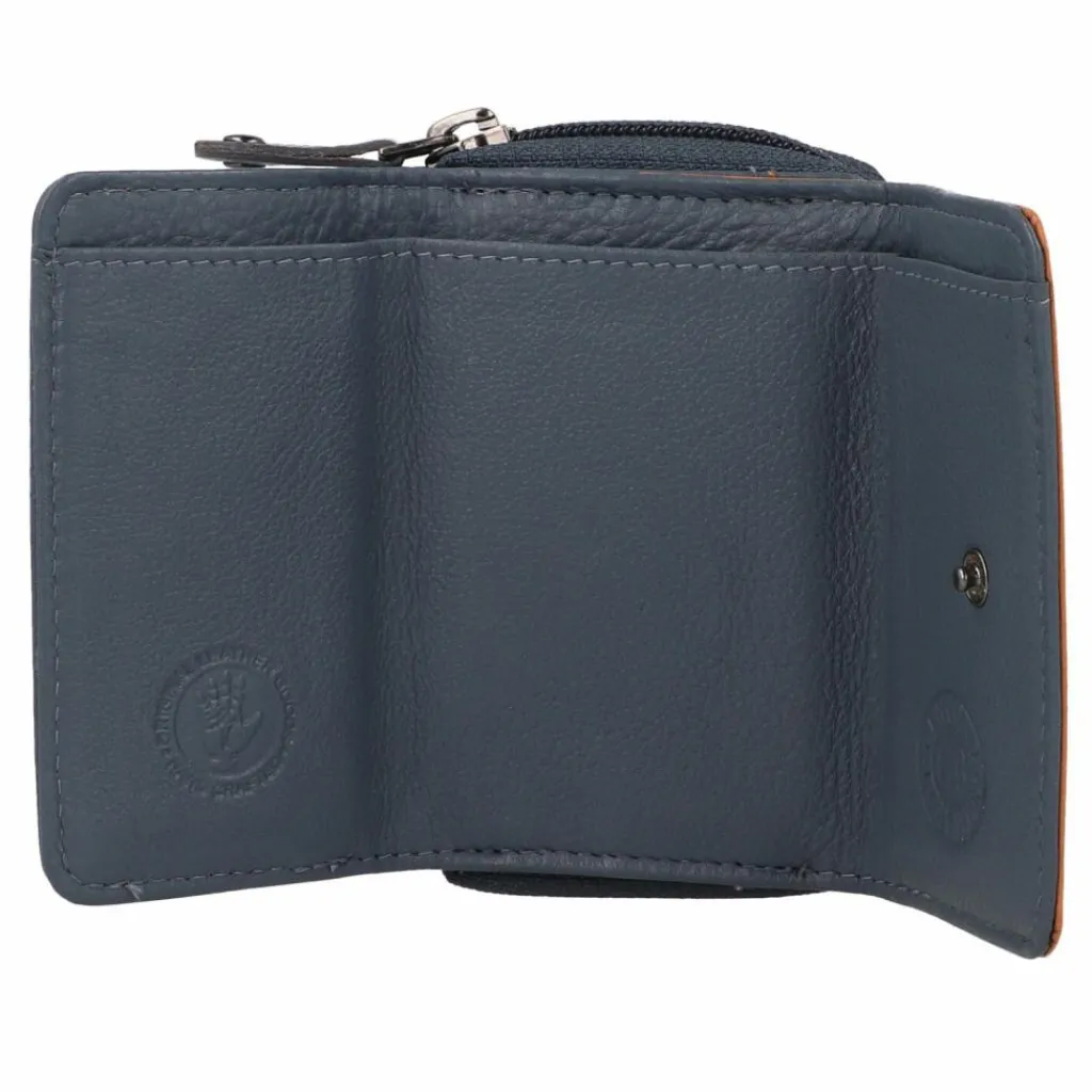 Greenburry Damengeldbörsen Querformat<Nappa Geldbörse RFID Schutz Leder 11 cm grey-tan