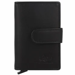 Greenburry Visitenkartenetuis<Nappa Kreditkartenetui RFID Schutz Leder 7 cm black