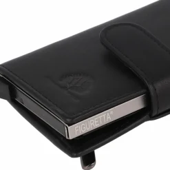 Greenburry Visitenkartenetuis<Nappa Kreditkartenetui RFID Schutz Leder 7 cm black
