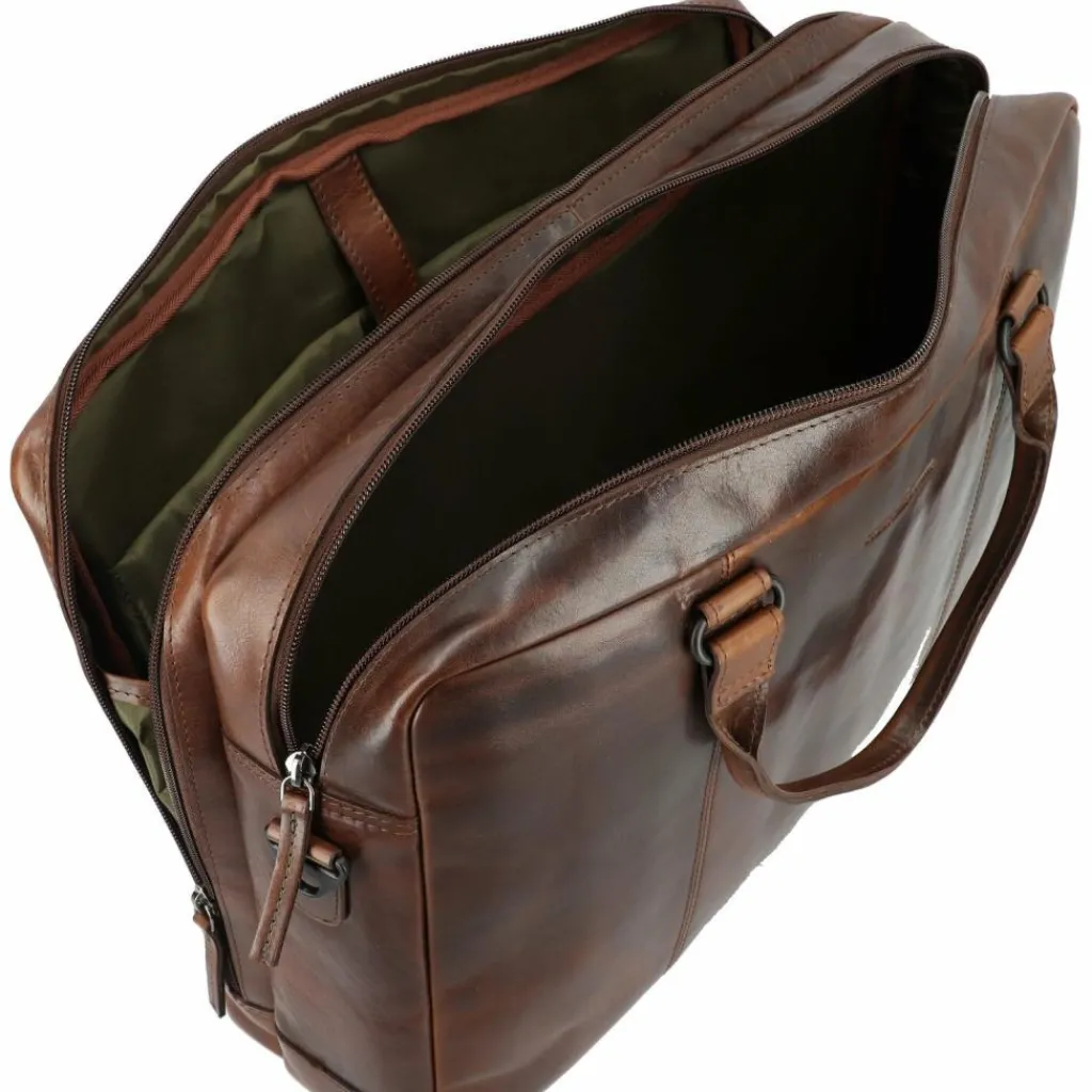 Greenburry Laptoptaschen|Aktentaschen<Newport Aktentasche Leder 43 cm Laptopfach coffee