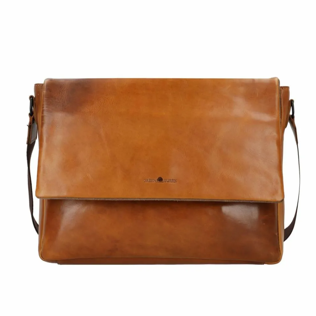Hot Greenburry Newport Messenger Leder 35 cm caramel
