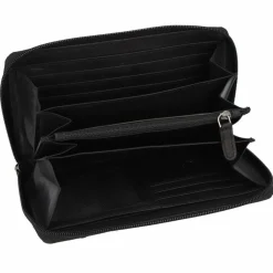 Greenburry Damengeldbörsen Querformat<Pure Geldbörse RFID Schutz Leder 19.5 cm black