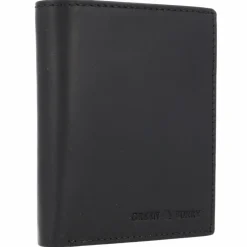 Greenburry Herrengeldbörsen Hochformat<Pure Geldbörse RFID Schutz Leder 10.5 cm black