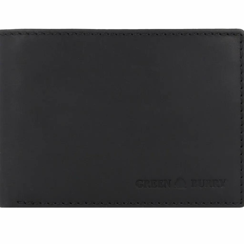 Greenburry Pure Geldbörse RFID Schutz Leder 12.5 cm black