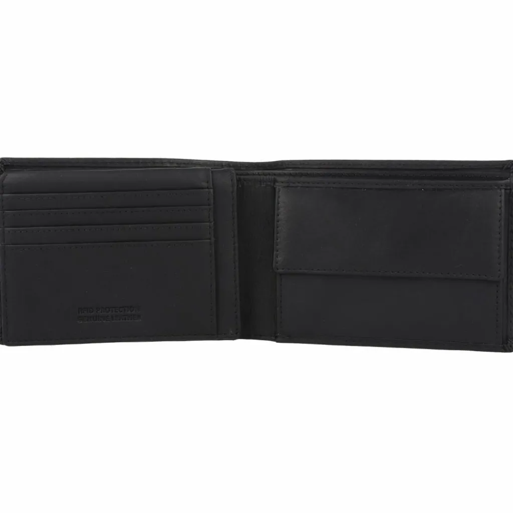 Greenburry Pure Geldbörse RFID Schutz Leder 12.5 cm black